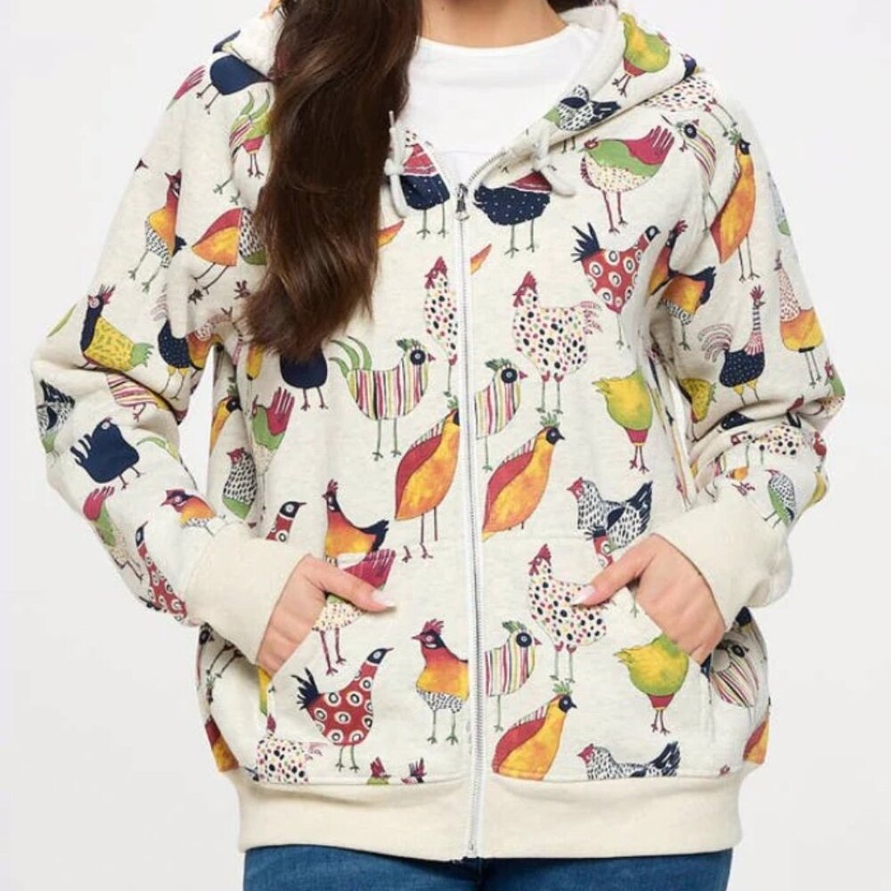 sm wardrobe chicken zip-up Hoodie